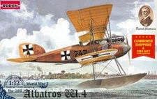Roden 028 - 1/72 - Albatros W4 Early 1916 WWI Plastic model German biplane
