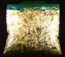 2 TROY OUNCE GOLD LEAF FLAKES 100 SATISFACTION OR MONEY BACK