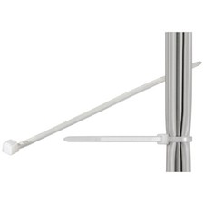 Techly Fascette Fermacavi Autobloccanti 300x4,8mm in Nylon 100pz Bianco