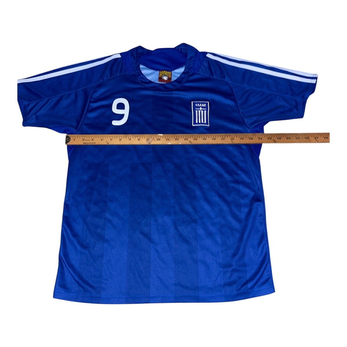 Vintage Euro Cup Greece National Team Home Jersey No.9 Charisteas