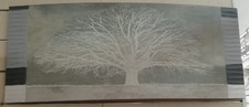 QUADRO BASE GRIGIO/ARGENTO CON ALBERO