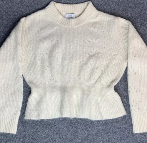 & Other Stories Alpaca Wool Sweater Paris Atelier Pullover M 8 Peplum Angelcore - Picture 2 of 14