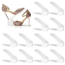 Shoe Slots Organizer Pack,Adjustable Shoe Stacker Space Saver, Double 12 White