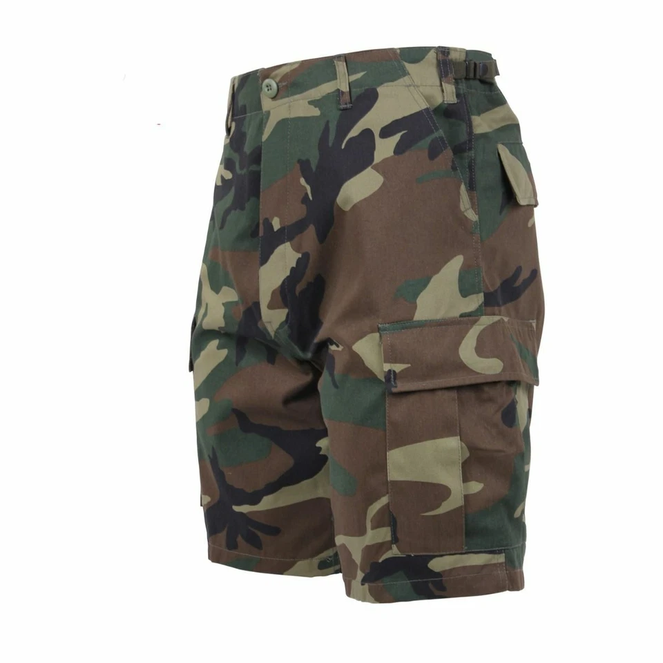 Tactical BDU Shorts Woodland Desert Camo Cargo Shorts Army Fatigues S - 6XL - Image 4 of 4