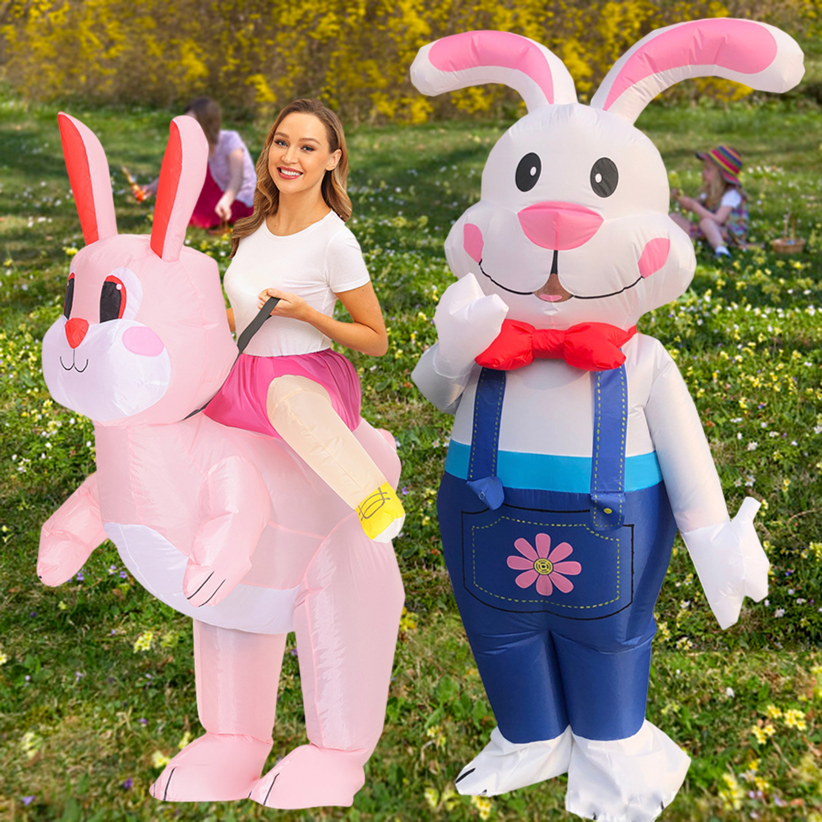 1 Set Bunny Inflatable Clothing Leak-proof Decorative Rabbit Inflatable ...