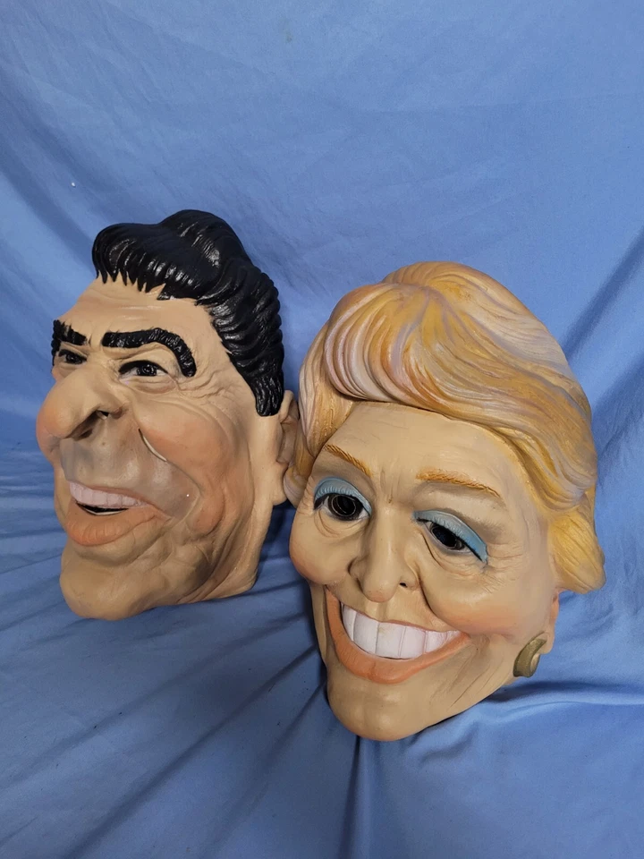 Vintage Cesar Mask 1986 1983 Nancy, Ronald Reagan Halloween Mask - Image 3 of 4