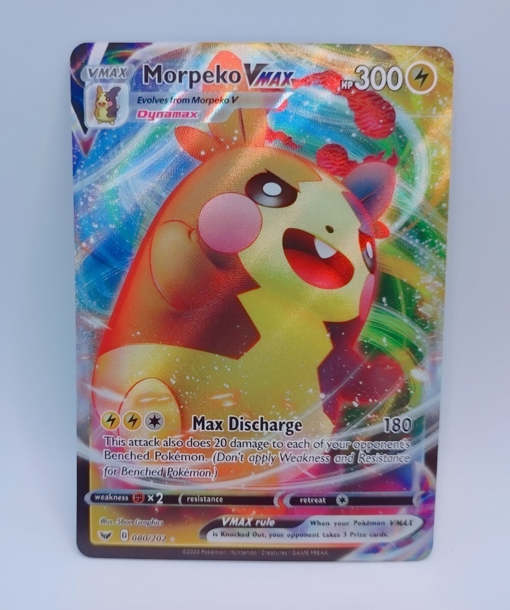 Morpeko Vmax 080/202 Full Art Holo Ultra Rare Pokemon NM Fresh Pull