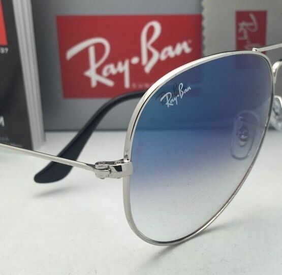 Ray-Ban Aviator Sunglasses RB 3025 003/3F 62-14 Silver Frames