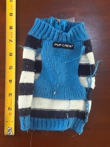 dog cat kitten puppy small shirt red knit blue pup crew