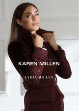 £999 - New - Karen Millen - Lydia Millen Italian Wool Military Coat - Uk Size 16