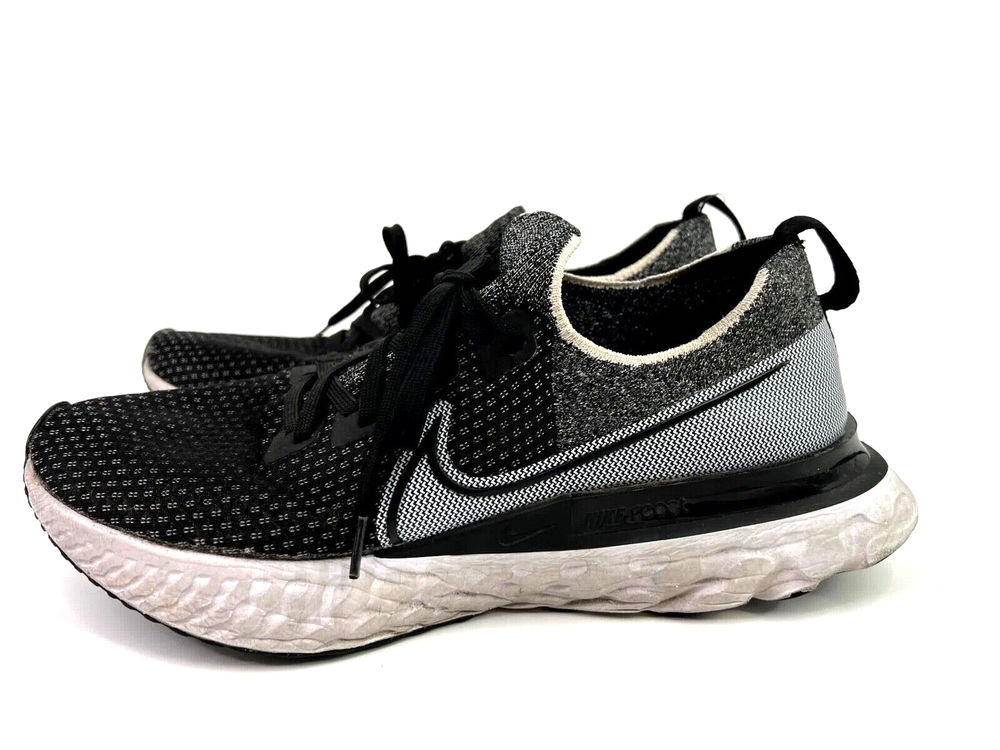 Nike React Infinity Run Flyknit Men's Running Shoes Black White Sz 12 CD4371-012
