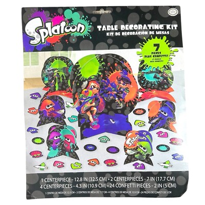 Nintendo Splatoon Birthday Party Kit Supplies Decoration Lot of 8