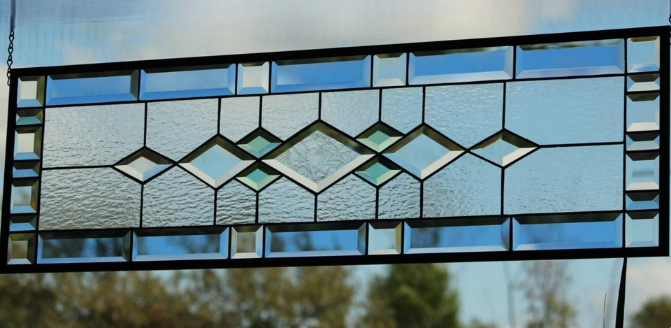 Stained Glass Panel,Transom,Sidelight-38 3/4x11 3/4" M-T-O - Image 3 of 4