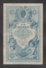 🔴AUSTRIA  1 Gulden 1888 VF   P-A156🔴
