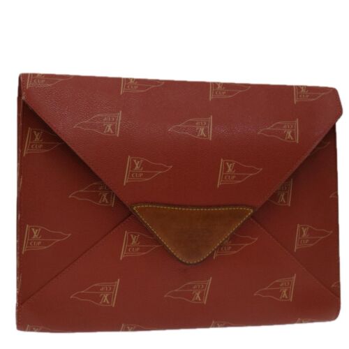LOUIS VUITTON LV Cup Clutch Bag PVC Red LV Auth 68545 - Picture 1 of 17