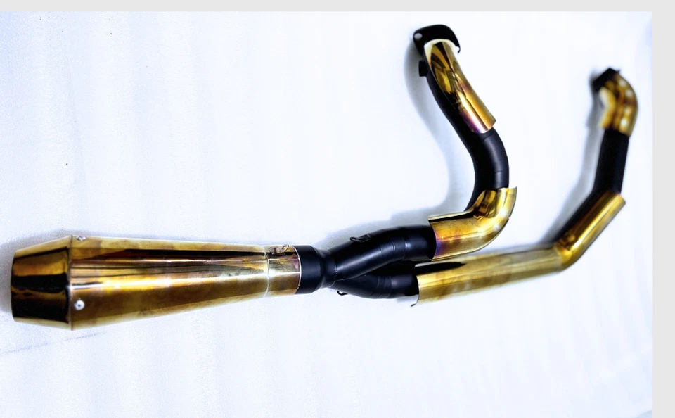 Harley Touring 1996-2016 | Escape Road King Street Glide 2-1 dorado negro Foto 2 de 4