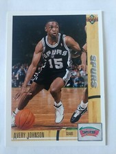 Avery Johnson San Antonio Spurs 1991 Upper Deck Basketball Card 394