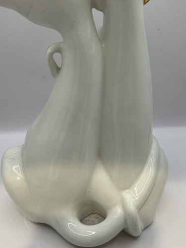 Vintage Cat & Dog Figurine with Bowtie & Top Hat Gold Trim 36cm Made In Italy - Picture 13 of 13