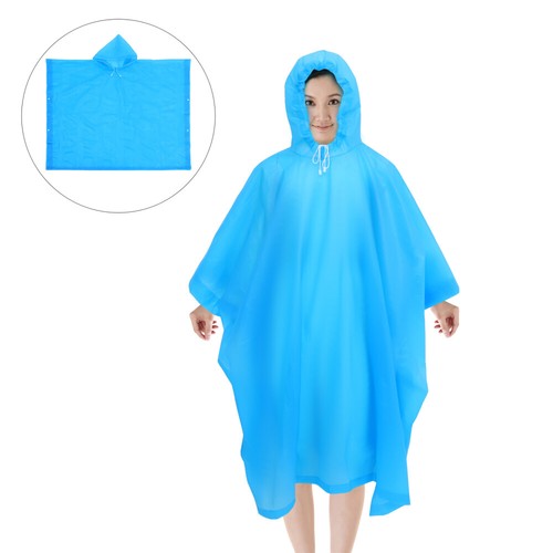 6 pcs Portable Rain Ponchos Reusable Raincoat with Hoods Adult Raincoat for - Picture 9 of 12