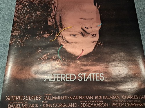 ALTERED STATES - 1980 - Orig. RARE Rolled GOLD-FOIL Advance U.S. 1-Sheet Poster - Picture 11 of 18