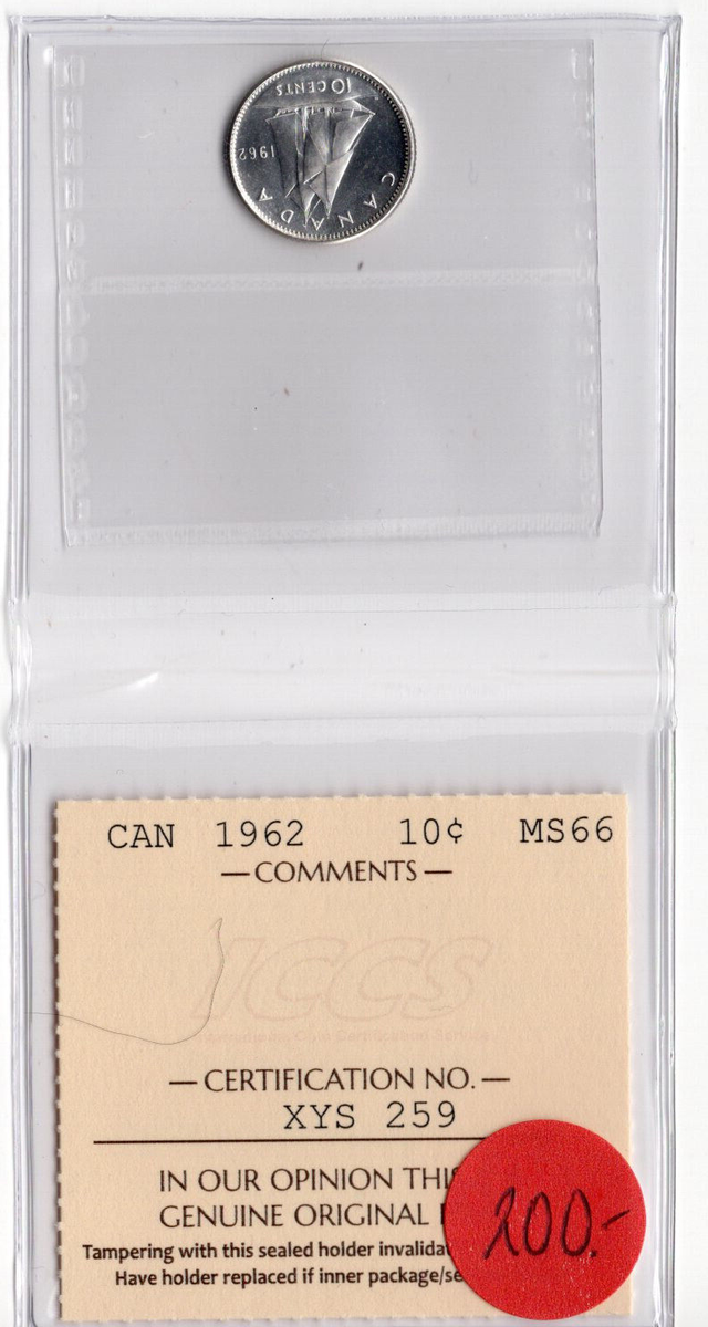 AMIさん Canada 1962 10 Cents ICCS Certified MS 66 XYS 259 | eBay