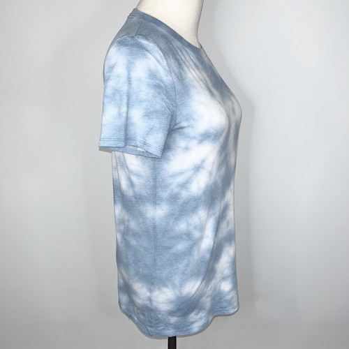 PINK VICTORIA’S SECRET Slate Blue White Tie Dye Sleep Shirt XS Plain Pajama Top - Picture 5 of 12