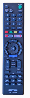 Replace Remote RMT-TX300B FOR Sony TV NETFLIX YouTube KDL-40W660E KDL-32W660E