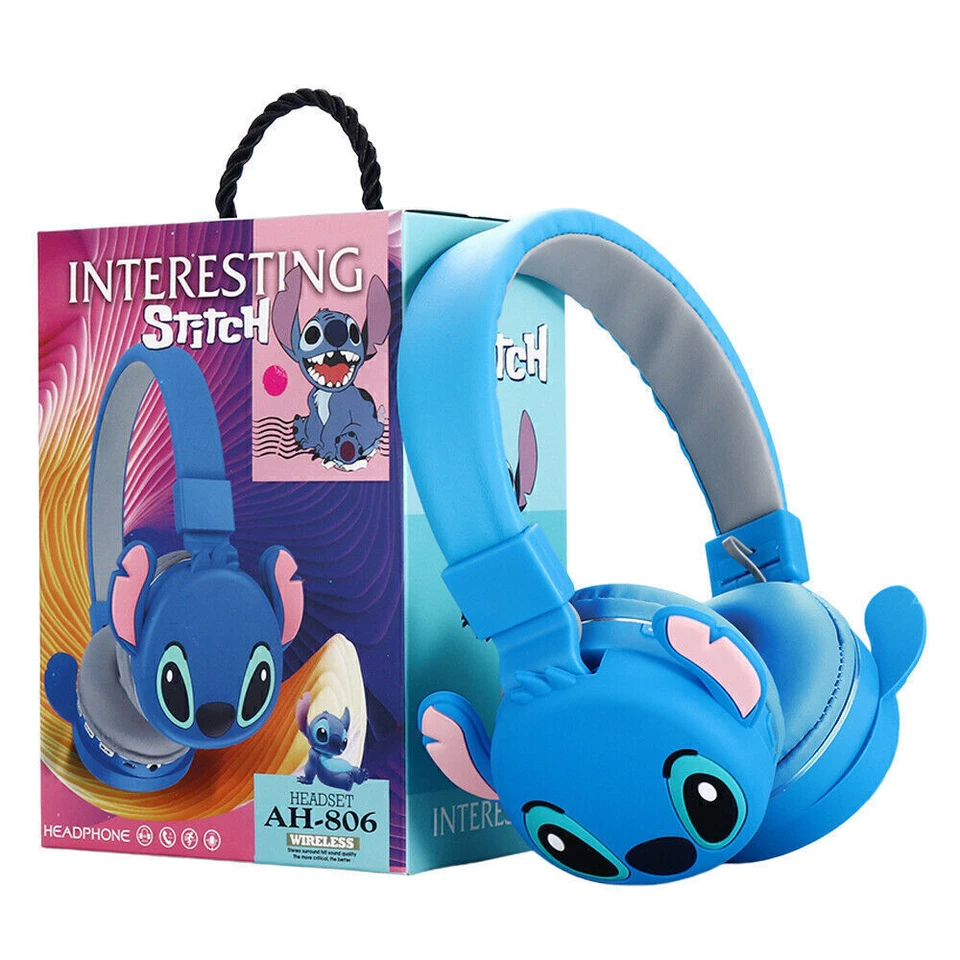 Disney Lilo & Stitch Kids Wireless Headphones Head Sets Soft Ear Pads Gifts UK - Image 4 of 4