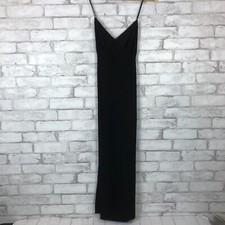 MADEWELL The Layton Midi Slip Dress in True Black sz 6 NK419