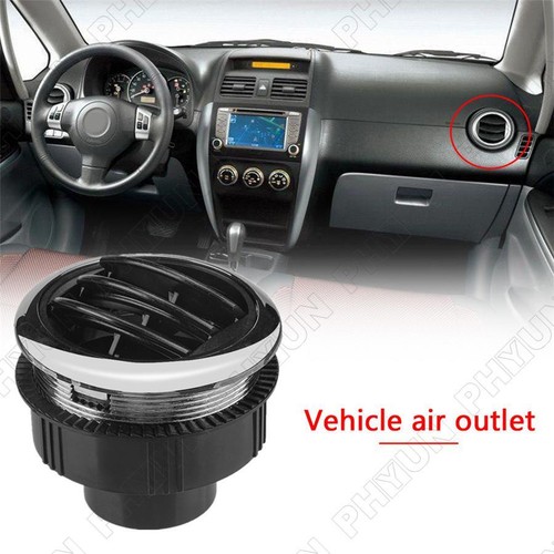 2Pcs Universal A/C Air Conditioning Outlet Vent Black&Chrome For RV Boat Bus Car - Picture 5 of 12