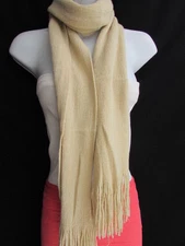 NEW WOMEN BEIGE SOFT FABRIC CLASSIC FASHION SCARF SHAWL LONG WRAP ACRYLIC