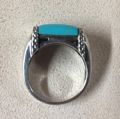 Sterling Silver Turquoise Ring 8” - 第 5/8 張圖片