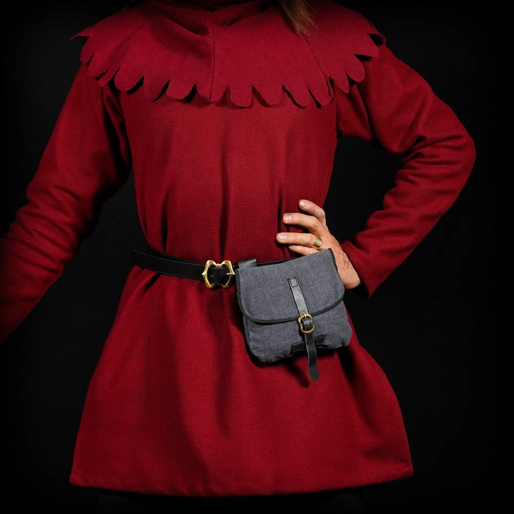 Canvas Belt Bag Medieval Buckle Waist Pouch Renaissance Cosplay Costume Purse