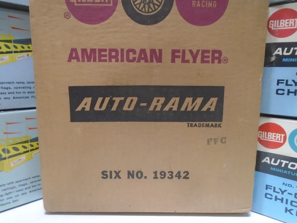 Original American Flyer Gilbert Auto-Rama Estuche de 6 #19342 1/32 Fly-Over Chicane Foto 2 de 4