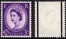 QEII 1958 3d Deep Lilac Graphite Crowns Watermark Wilding SG592 UNMOUNTED MINT