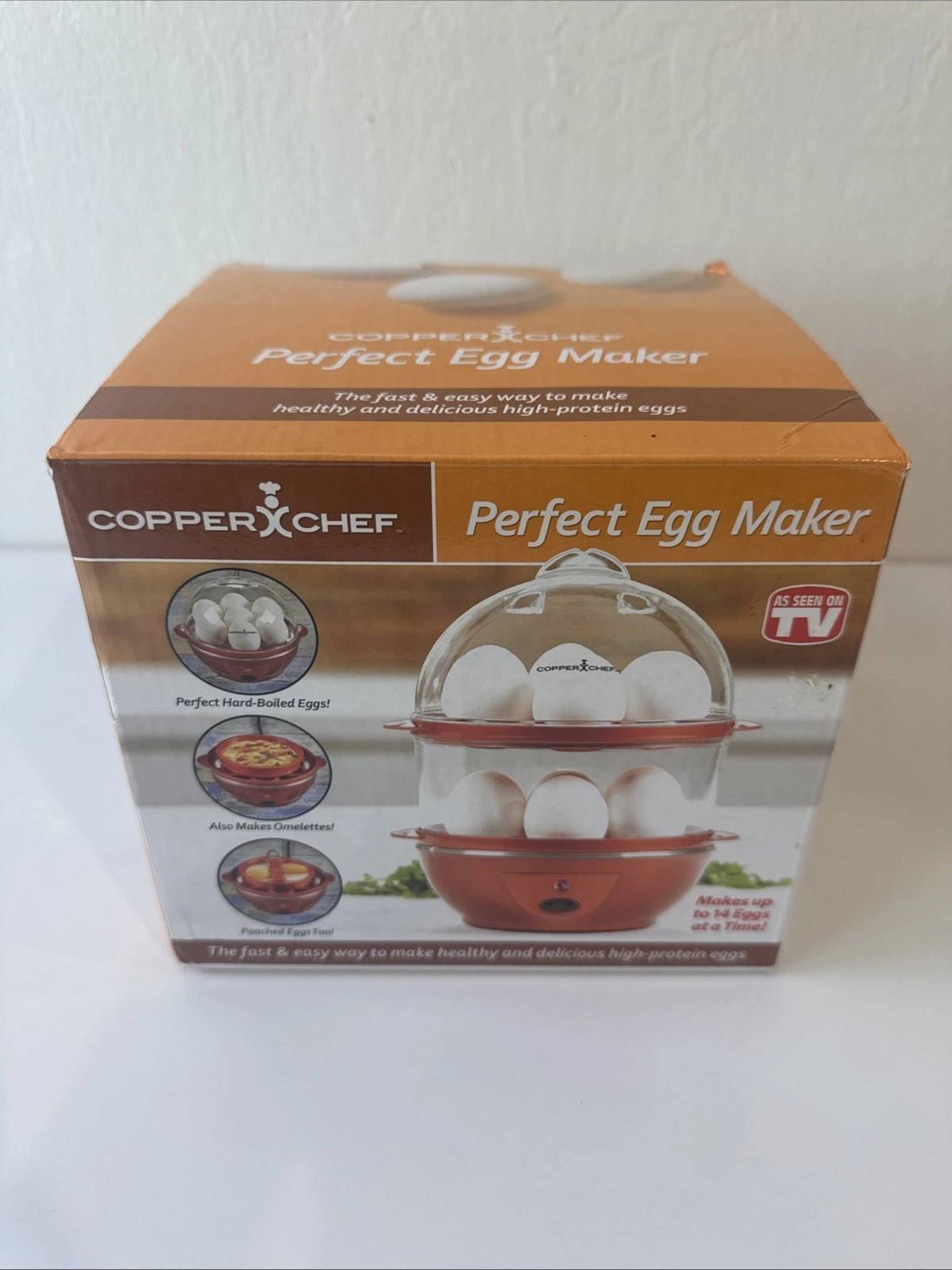 Copper Chef Perfect Egg Maker Electric Hard Boiled Omelettes Poached 14 Eggs
Opens in a new window o