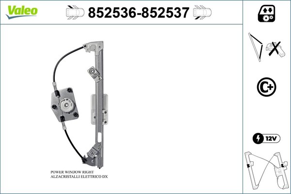 Fensterheber Valeo 852536 FüR Skoda Fabia 1 6Y2 Combi 6Y5 6Y3 Praktik 16V TDI-image