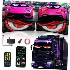 2 Pack Devil Eyes Light for Cars, LED Car Sign Windshield Display, 3.9" x 13.8"