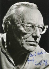 COMPOSER Carl Orff autograph, signed vintage photo