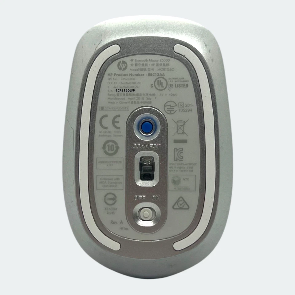 HP Z5000 Slim White Bluetooth Wireless Mouse [E5C13AA] - Tested & Working - Image 2 of 4