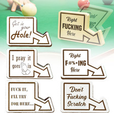 8 Ball Pocket Marker Funny, Funny Pool Table Decoration Sign,Golf Ball Marker,Ma