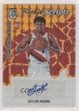 2019-20 Panini Mosaic Rookie Scripts Orange Prizm Jaylen Hoard #RS-JHD Auto x3x