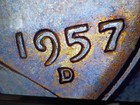 🔥🔥🔥1957 D Lincoln What Cent W/ Obv Head Die Breaks Exc Circ Cond + Eye Appeal — photo 6
