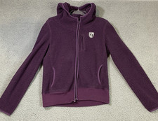 American Eagle Outfitters Sherpa Hoodie Women Size M Pockets Plum
