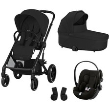 Cybex Balios S Lux Travel System Pushchair Bundle Moon Black