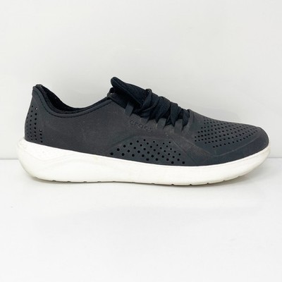 Crocs Mens LiteRide Pacer 204967 Black Lace Up Casual Shoes Sneakers Size 8