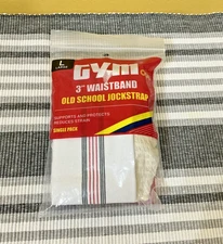 New GYM 3" Waistband OLD SCHOOL JOCKSTRAP Single Pack Size L 36-38