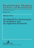 Der Begriff Des Sachmangels Im Deutschen Und Im Englischen Kaufrecht Monika Prie
