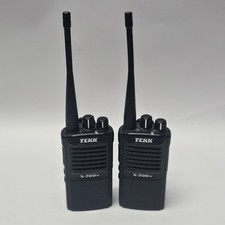 Tekk X700 VHF Handheld Portable Radios Pair NO CHARGER TESTED WORKING FAIR SHAPE