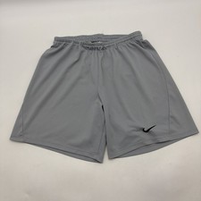 Nike Dri Fit Shorts Youth Boy M Gray Logo . 39821